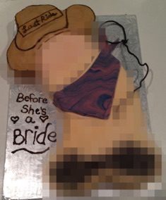 Custom Phallic Cake with Cowboy/Western Theme